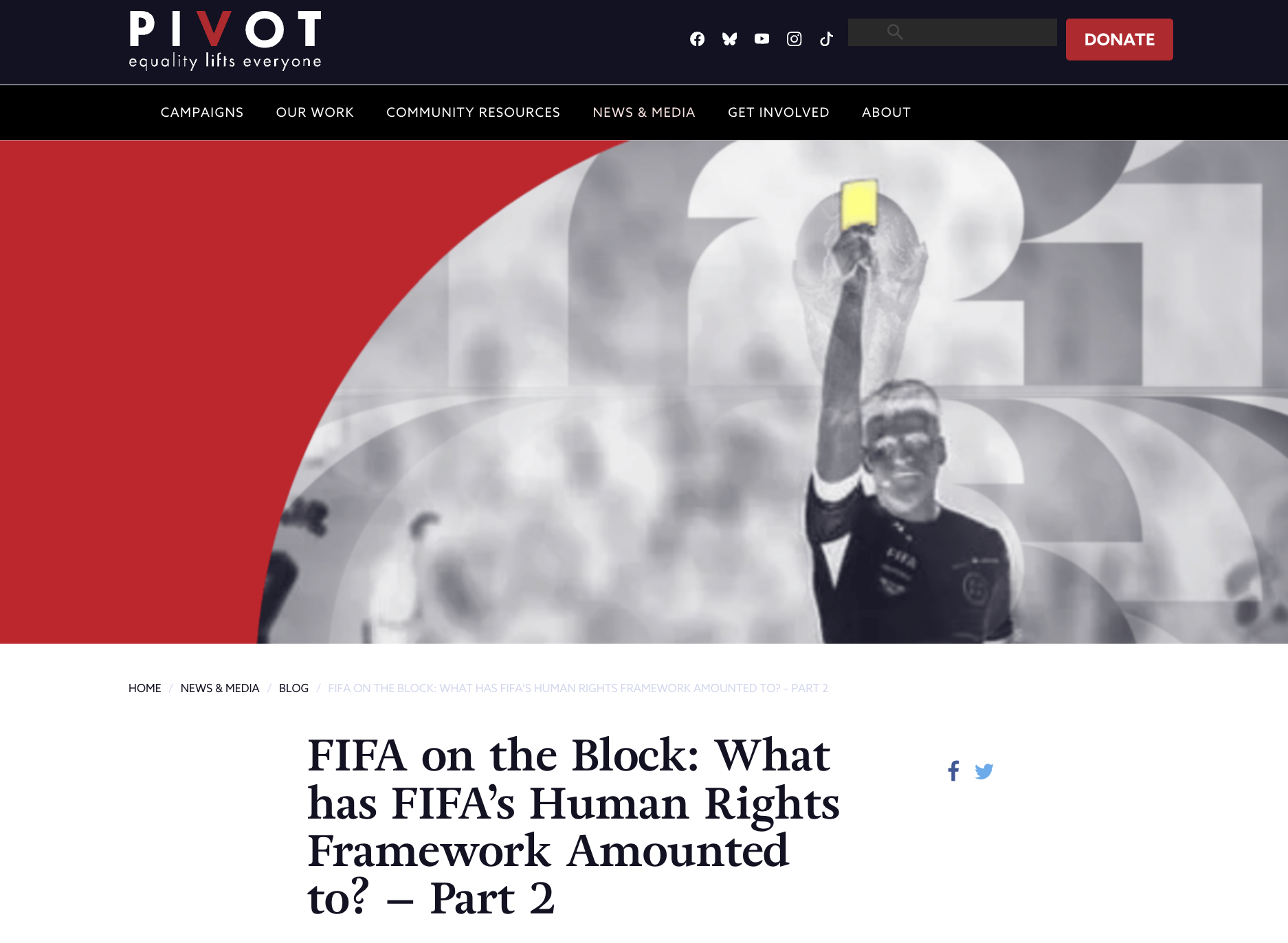 Vancouver’s Pivot Legal Society 2nd blog post: What has FIFA’s Human Rights Framework Amounted to? – Part 2